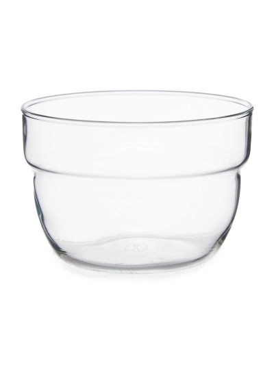 Set of bowls Motto Transparent Glass 200 ml (8 Units)