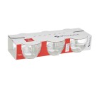 Set of bowls Motto Transparent Glass 200 ml (8 Units)