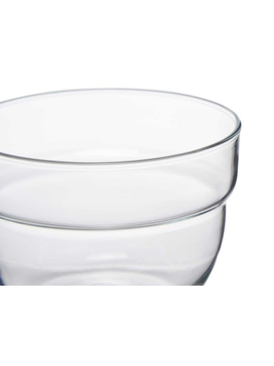Set of bowls Motto Transparent Glass 200 ml (8 Units)