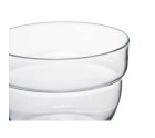 Set of bowls Motto Transparent Glass 200 ml (8 Units)