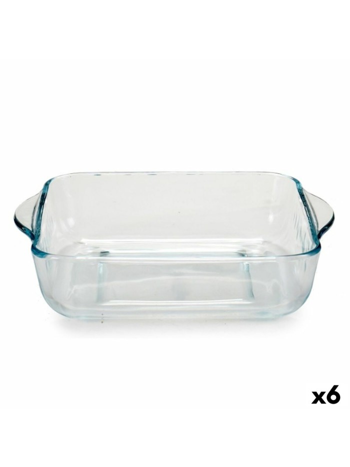 Bandeja para Horno Borcam Con asas 1,9 L 22 x 6 x 25,5 cm (6 Unidades)