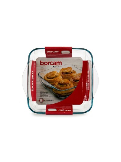 Bandeja para Horno Borcam Con asas 1,9 L 22 x 6 x 25,5 cm (6 Unidades)