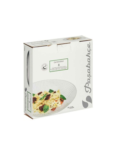 Plate set Generation Transparent Glass 23 x 7 x 23 cm (4 Units)