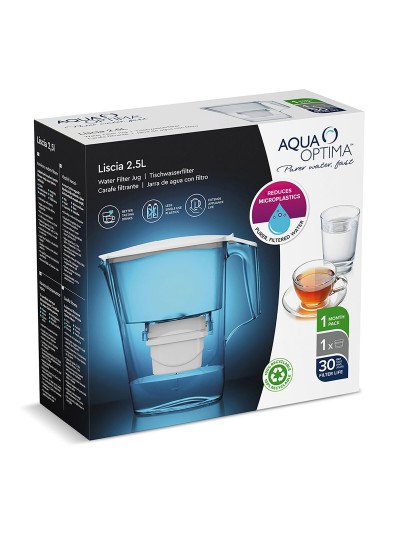 Jarra Filtrante Aqua Optima Liscia Evolve Blanco Plástico 2,5 L