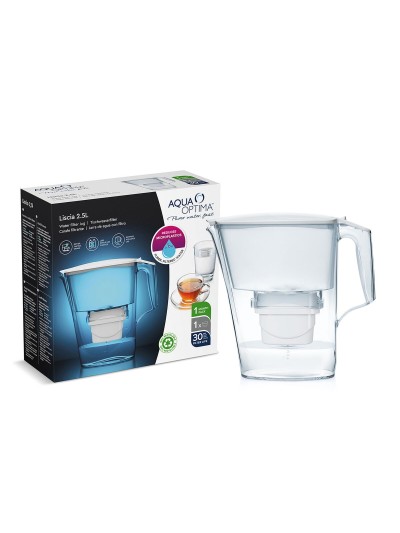 Jarra Filtrante Aqua Optima Liscia Evolve Blanco Plástico 2,5 L
