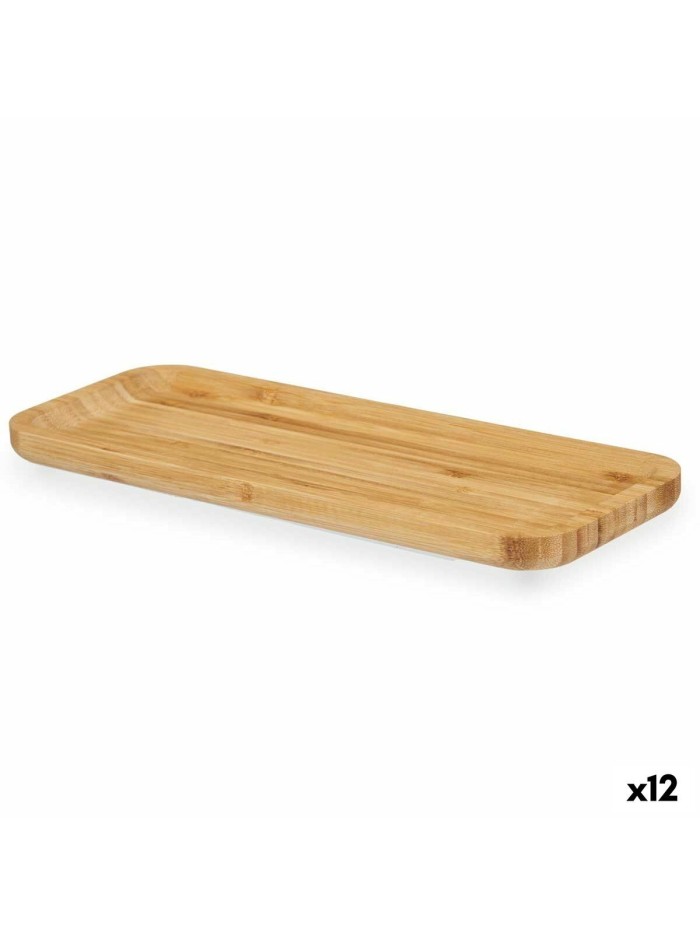 Snack tray Brown Bamboo 29,5 x 1,6 x 11,5 cm Aperitif (12 Units)