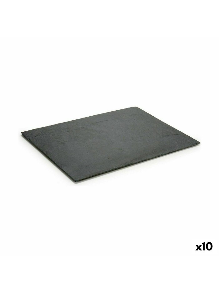 Bandeja de Aperitivos Negro Pizarra 40 x 0,5 x 30 cm (10 Unidades)