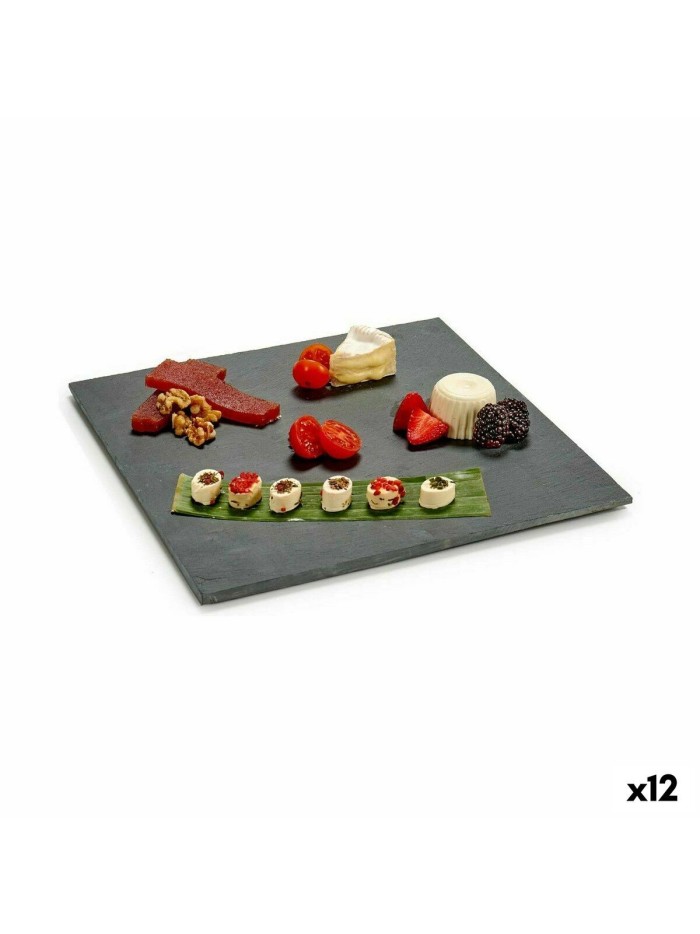 Snack tray Black Board 30 x 0,5 x 30 cm (12 Units)