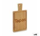 Bandeja de Aperitivos Con asa Bambú Pizarra 11 x 1 x 19,5 cm (48 Unidades)