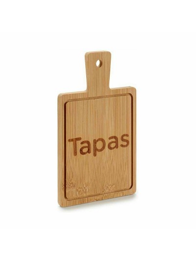 Plateau apéritif Avec poignée Bambou Ardoise 11 x 1 x 19,5 cm (48 Unités)