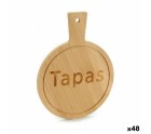 Bandeja de Aperitivos Con asa Bambú Pizarra 14 x 1 x 19 cm (48 Unidades)