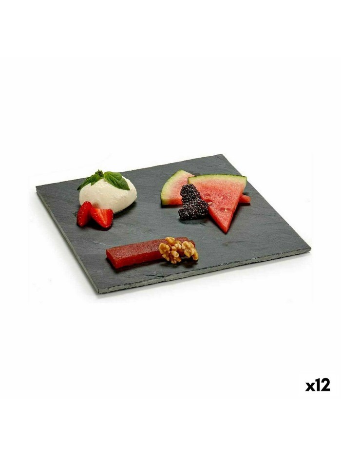 Snack tray Black Board 25 x 0,5 x 25 cm (12 Units)