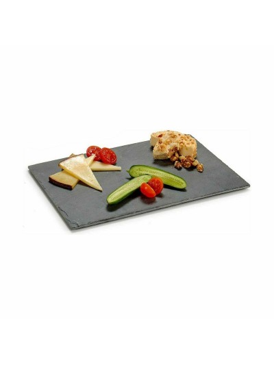 Bandeja de Aperitivos Negro Pizarra 30 x 0,5 x 20 cm (24 Unidades)