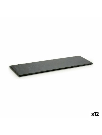 Plateau apéritif Noir Ardoise 50 x 0,5 x 15 cm (12 Unités)