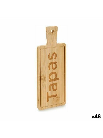 Snack tray With handle Bamboo Board 9 x 1 x 23 cm (48 Units)