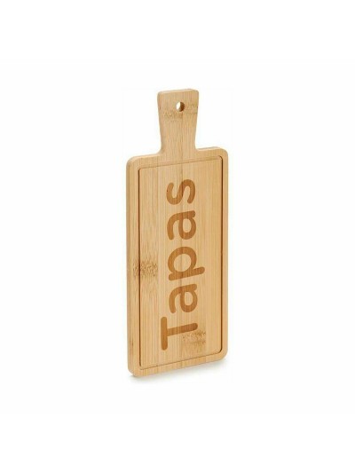 Plateau apéritif Avec poignée Bambou Ardoise 9 x 1 x 23 cm (48 Unités)