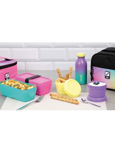 Food Preservation Container Milan Sunset Yellow Plastic Circular 250 ml Ø 10 x 7 cm