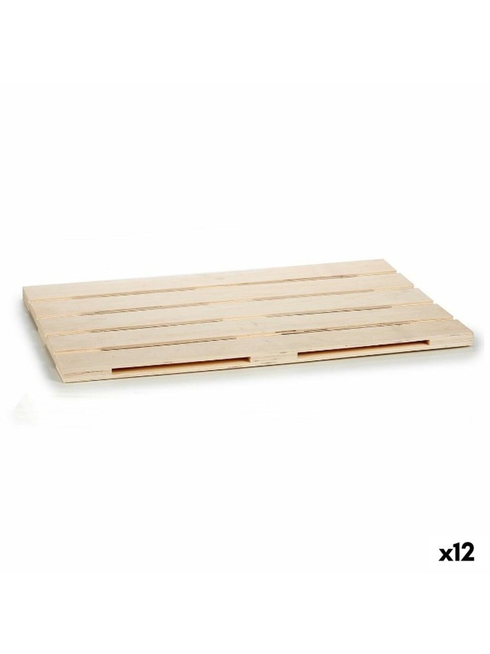 Snack tray Brown Wood 40 x 2 x 60 cm (12 Units)