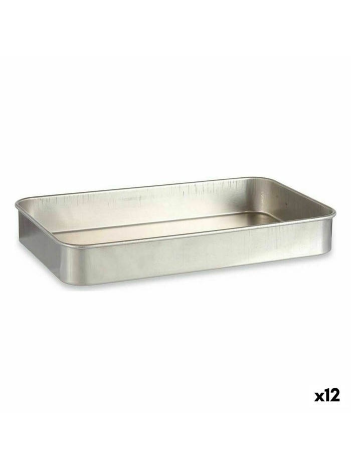 Plat à gratin Argenté Aluminium 28,5 x 6,5 x 46 cm (12 Unités)