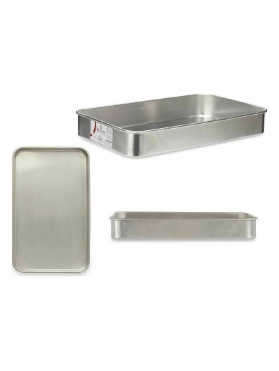 Plat à gratin Argenté Aluminium 28,5 x 6,5 x 46 cm (12 Unités)