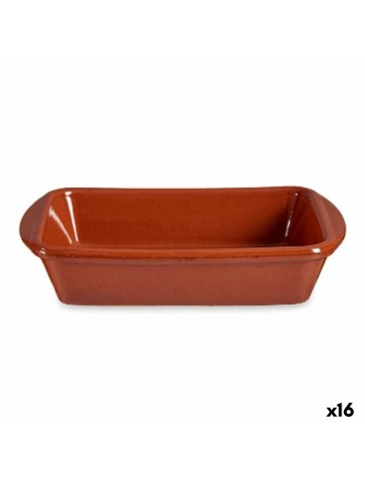 Fuente para Horno Barro cocido Rectangular 14,5 x 4 x 20 cm (16 Unidades)