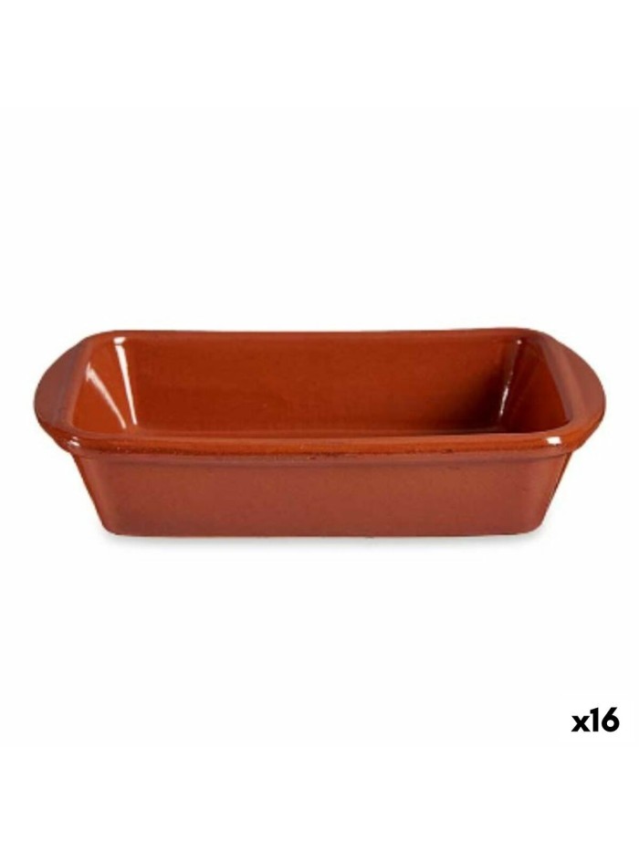 Oven Dish Baked clay Rectangular 14,5 x 4 x 20 cm (16 Units)