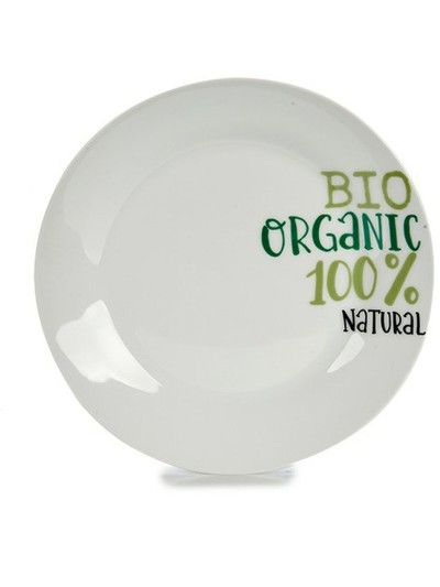 Plato de Postre Organic Porcelana 19 x 2 x 19 cm (10 Unidades)