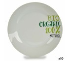 Flat Plate Organic Porcelain 24,4 x 2,6 x 24,4 cm (10 Units)