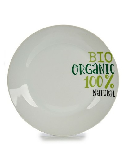 Flat Plate Organic Porcelain 24,4 x 2,6 x 24,4 cm (10 Units)