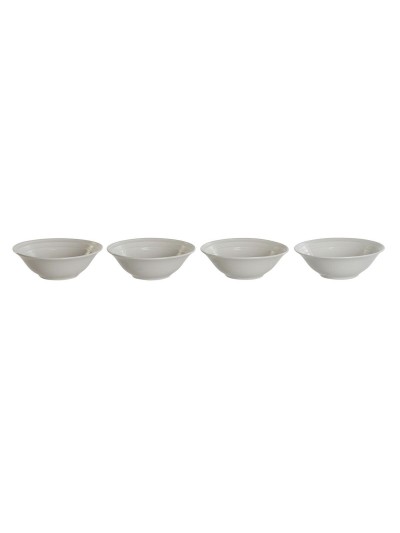 Set de Bols DKD Home Decor Blanc Porcelaine 17 x 17 x 7 cm