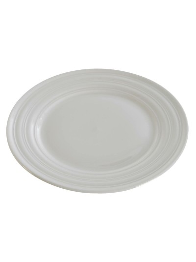 Plato Llano DKD Home Decor Blanco Porcelana 27 x 27 x 2 cm