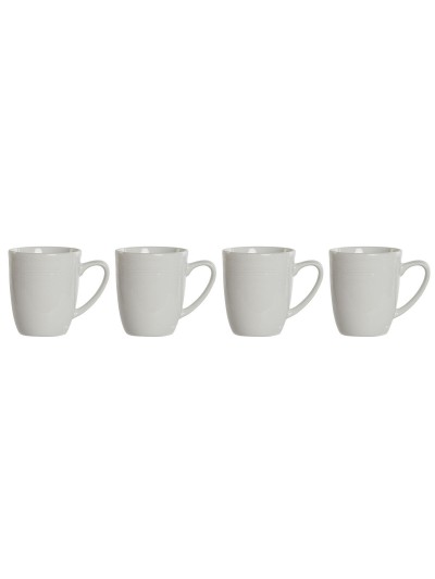 Ensemble de 4 mugs DKD Home Decor Blanc Porcelaine 330 ml 12 x 10 x 9 cm