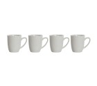 4 Piece Mug Set DKD Home Decor White Porcelain 330 ml 12 x 10 x 9 cm