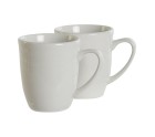4 Piece Mug Set DKD Home Decor White Porcelain 330 ml 12 x 10 x 9 cm
