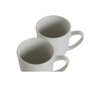 Juego de 4 Tazas Mug DKD Home Decor Blanco Porcelana 330 ml 12 x 10 x 9 cm