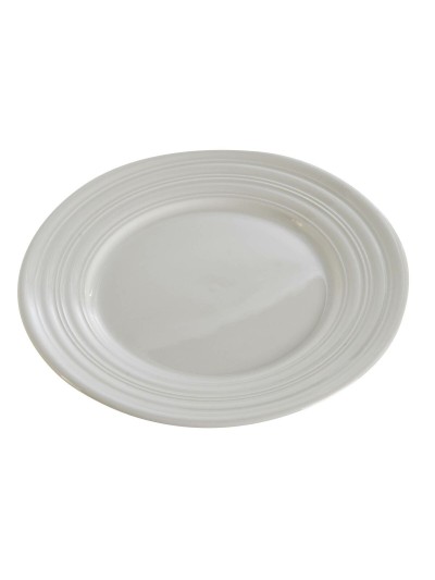 Plato Llano DKD Home Decor Blanco Porcelana 19 x 19 x 2 cm