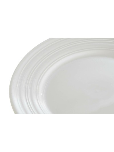Flat Plate DKD Home Decor White Porcelain 19 x 19 x 2 cm