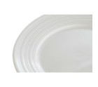 Flat Plate DKD Home Decor White Porcelain 19 x 19 x 2 cm