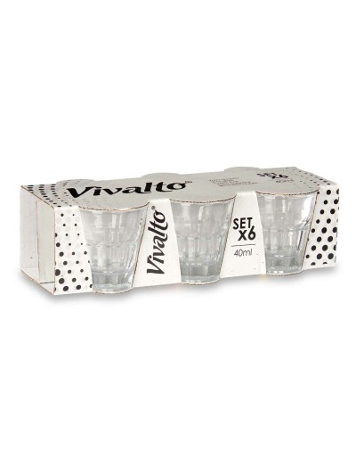 Set of Shot Glasses Glass 24 Units 40 ml