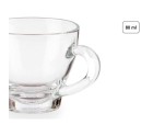 Piece Coffee Cup Set Transparent Glass 80 ml (24 Units)