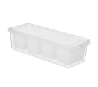 Organizador para Nevera Blanco Transparente Plástico 37,5 x 9 x 14,3 cm (12 Unidades)