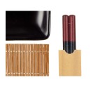 Set de sushi Noir Céramique Bambou (6 Unités)