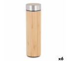 Thermos 500 ml Naturel Métal Bambou (6 Unités)