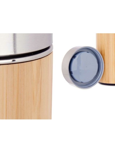 Thermos 500 ml Naturel Métal Bambou (6 Unités)