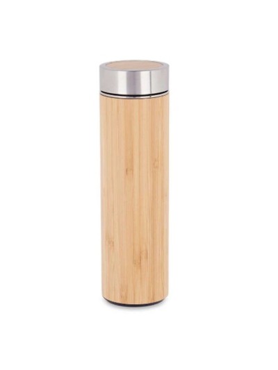 Thermos 500 ml Naturel Métal Bambou (6 Unités)
