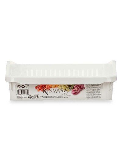 Fridge Organiser White Plastic 26 x 9,3 x 30,5 cm (24 Units)