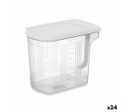 Organizador para Nevera Gris Transparente Plástico 2,5 L 20,5 x 17 x 13 cm (24 Unidades)
