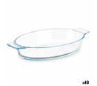 Fuente de Cocina Con asas Transparente Vidrio de Borosilicato 800 ml 27 x 4,5 x 15,8 cm (18 Unidades)