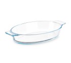 Fuente de Cocina Con asas Transparente Vidrio de Borosilicato 800 ml 27 x 4,5 x 15,8 cm (18 Unidades)