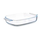 Fuente de Cocina Con asas Transparente Vidrio de Borosilicato 2,7 L 34,4 x 6,1 x 22,3 cm (12 Unidades)